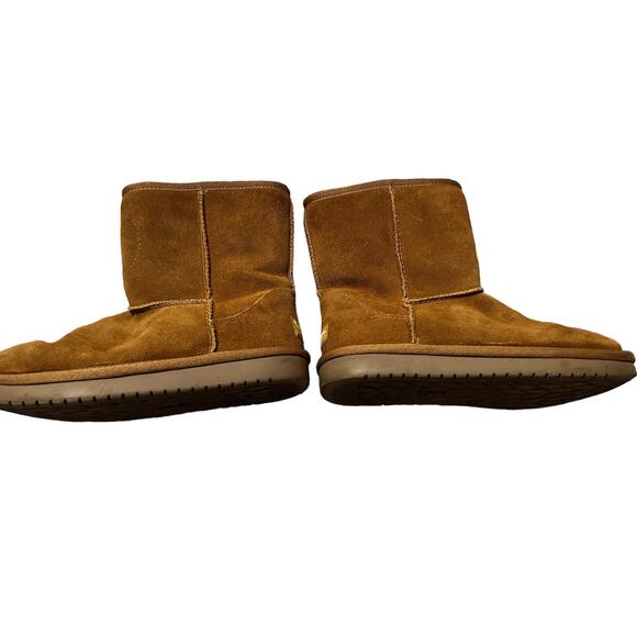Koolaburra By UGG‎ Boots Youth 4 Short Shearling Winter 1019374 Brown Leather - Picture 7 of 11